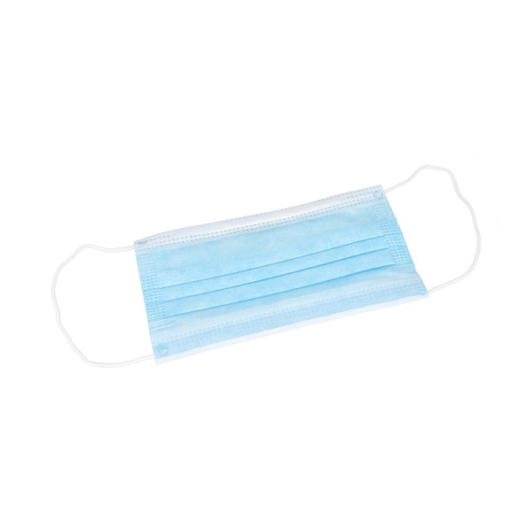 Einweg-Mundschutz (Mund-Nasenschutz) - 3-lagig - Blau